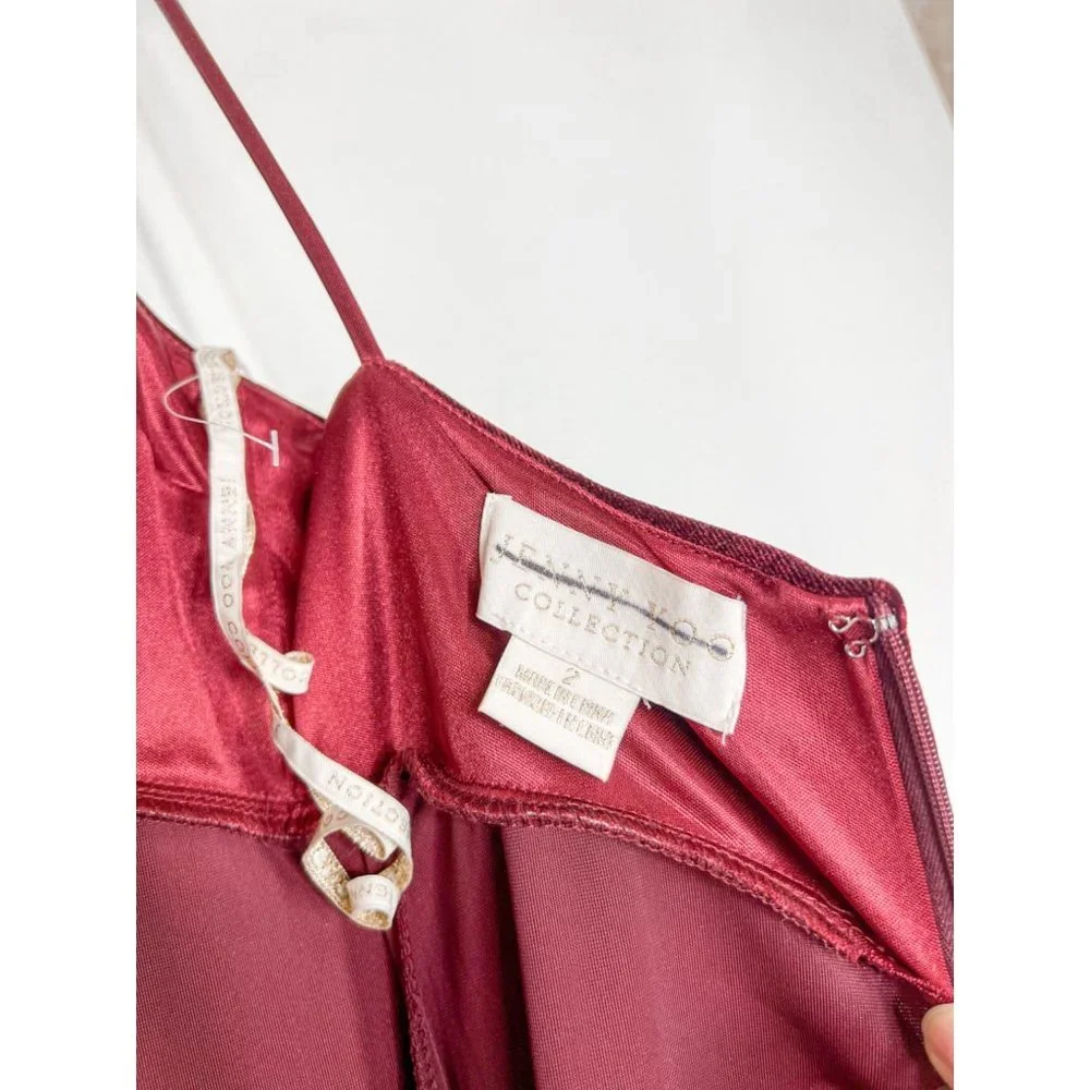 NEW Jenny Yoo BHLDN Sammi Dark Berry Velvet Cowl Neck Gown - Picture 5 of 5